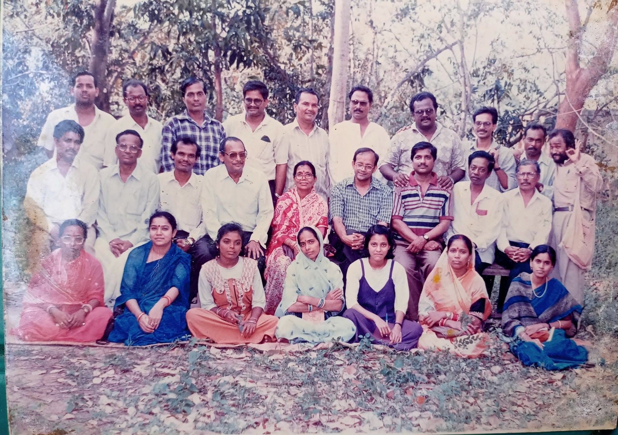 Basanta Kumari Samanta with members of the Sindhu Urmi Sahitya Sansad, Khallikote's first literary institution
