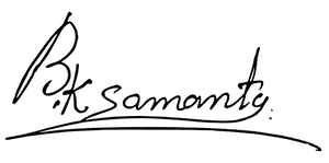 Basanta Kumari Samanta signature