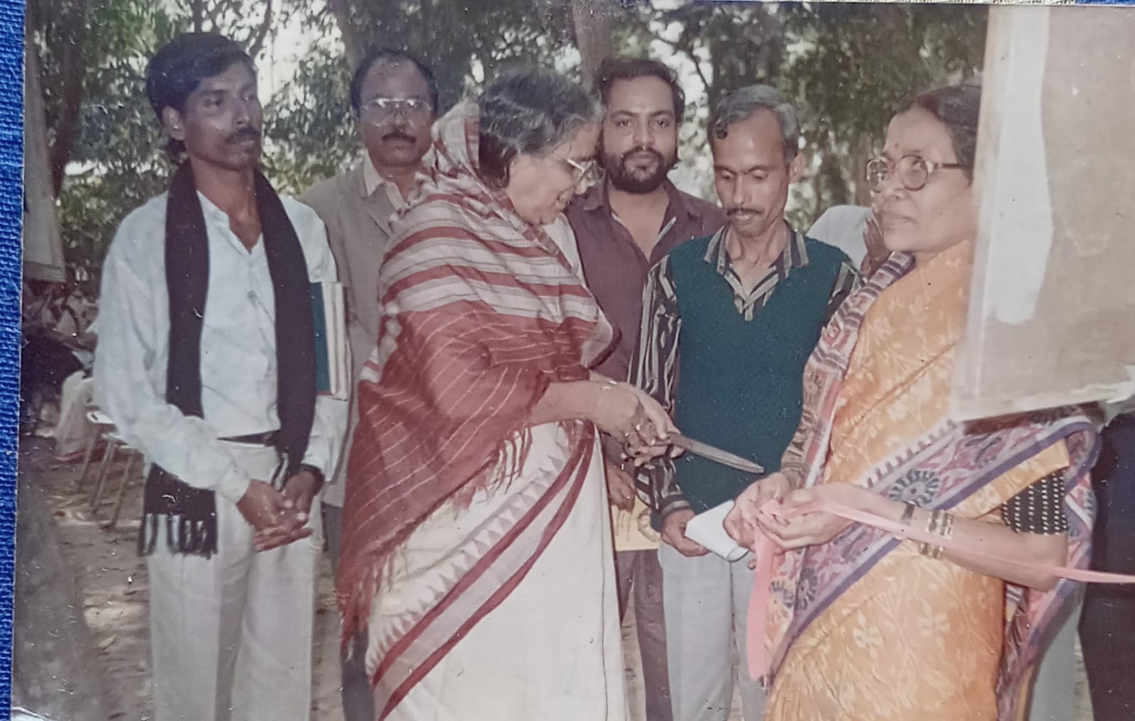 Basanta Kumari Samanta with eminent writer Manorama Mohapatra at Konark Natya Mandap, 2010